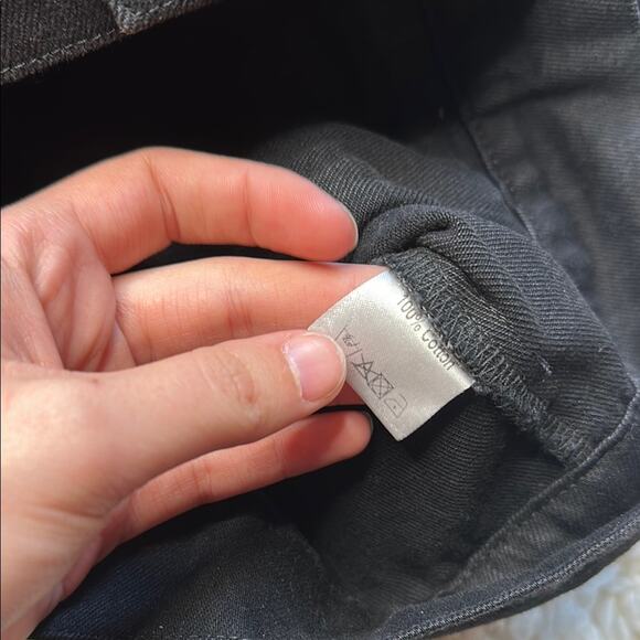 Modern Artchitect Anniversary Denim Jacket with Buttoned Pockets Stylish Black - Picture 12 of 13